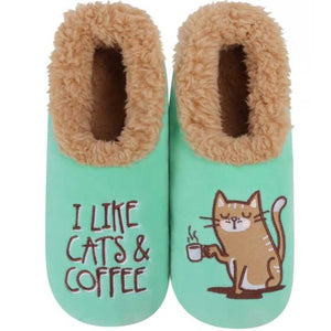 Cats & Coffee Slippers