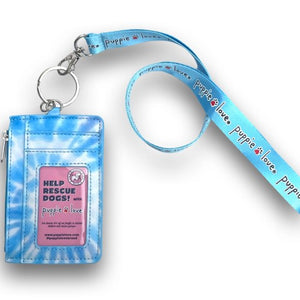 Wildflower Tie Dye Zip ID Lanyard