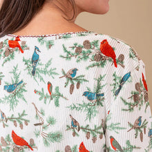 Winter Birds Long Sleeve Pajama Top