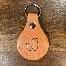 Initial Leather Keychain