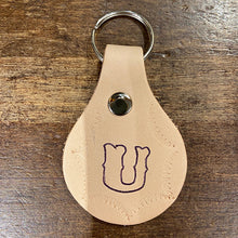 Initial Leather Keychain