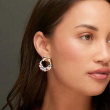 Pastel Wreath Drop Earrings