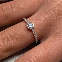 Solitaire Round Cubic Zirconia Ring