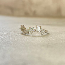 Wavy Stars with Cubic Zirconia Ring