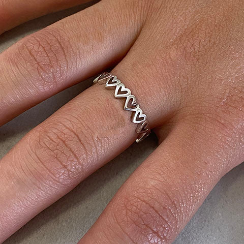 Open Heart Band Ring