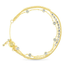 Cubic Zirconia & Snake Chain Bracelet