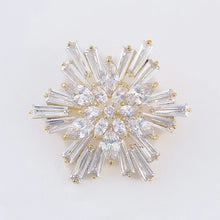 Baguette Snowflake Spinning Brooch