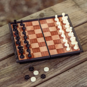 Travel Chess & Checkers Set