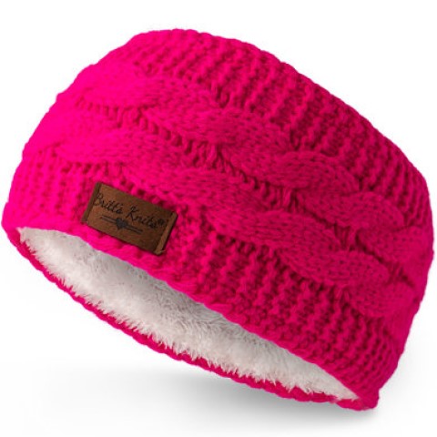 Knit Plush Lined Headwarmer