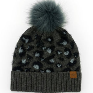 Snow Leopard Pom Hat