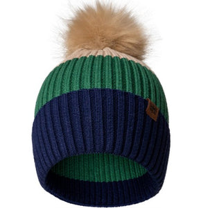 Rib Knit Kids Pom Hat