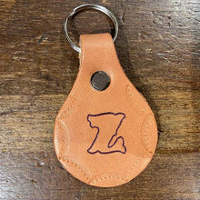 Initial Leather Keychain