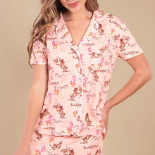 Vintage Cowgirl Pajama Notch Collar Top