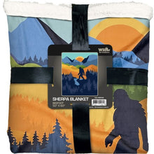 Bigfoot Scene Sherpa Blanket