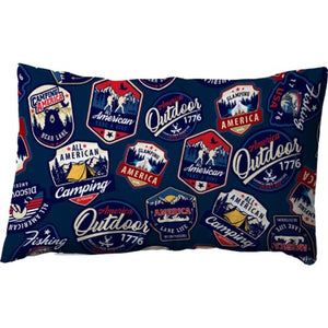 American Patch Throw Pillow
