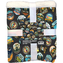 Outdoor Patch Sherpa Blanket