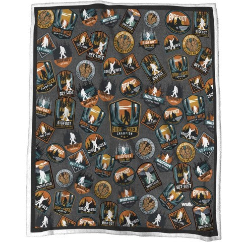 Bigfoot Patch Sherpa Blanket