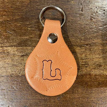 Initial Leather Keychain