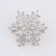 Baguette Snowflake Spinning Brooch