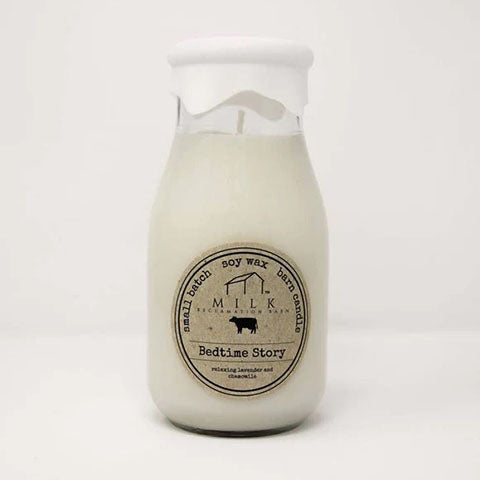 Milk Reclamation Barn Bedtime Story Milk Bottle Candle - Thumbnail 2