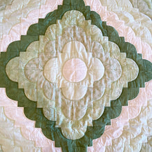Green Ocean Wave Throw Quilt