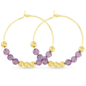 Beaded Hoop Earrings