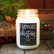 Farmhouse Christmas Mason Jar Candles