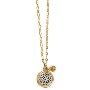 Two Tone Luce Small Pendant Necklace