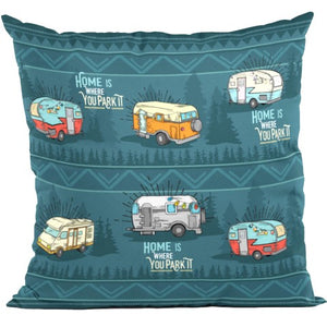 Home is Where You Park It Throw Pillow
