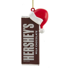 Hershey's Bar With Santa Hat Ornament