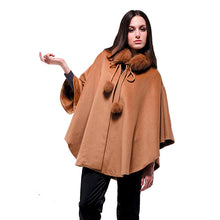 Cashmere Cape with Fox Trim