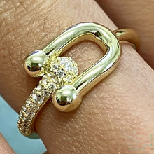 U-Link with Cubic Zirconia Ring