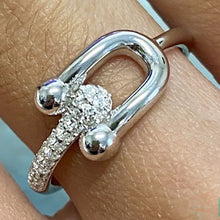 U-Link with Cubic Zirconia Ring