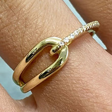 Linked Loops with Cubic Zirconia Ring