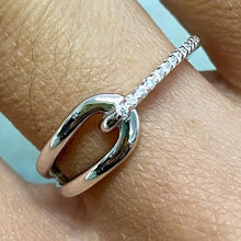 Linked Loops with Cubic Zirconia Ring