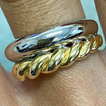 Plain & Rope Thick Double Band Ring