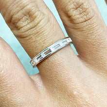 Oval Solitaire Baguette Band Ring