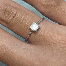Square Bezel Solitaire Ring