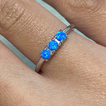 Opal Trio Thin Band Ring