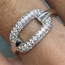 Pave Paperclip Link Ring