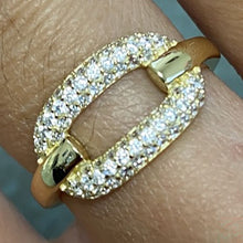 Pave Paperclip Link Ring