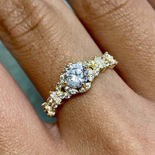 Round & Baguette Stones Band Ring