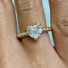 Cubic Zirconia Half Bubble Band Ring