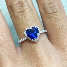 Cubic Zirconia Heart Halo 1/2 Pave Band Ring