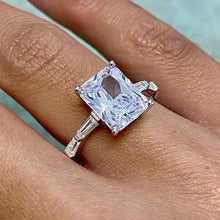 Rectangle Solitaire Baguette Band Ring