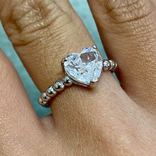 Cubic Zirconia Half Bubble Band Ring