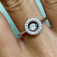 Dancing Cubic Zirconia Halo Ring
