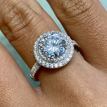 Round Double Halo Ring