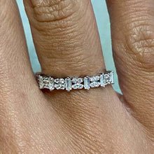 Round & Baguette Stones Band Ring