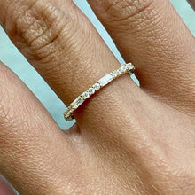 Cubic Zirconia Trio & Emerald Cut Thin Band Ring